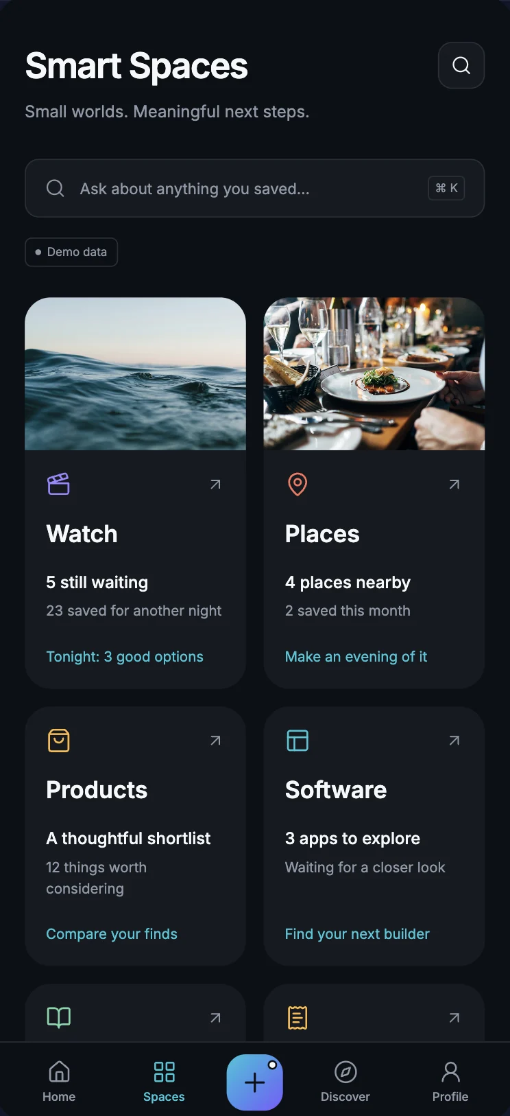 MENEXO Smart Spaces screen